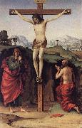 FRANCIA, Francesco Crucifixion with Sts John and Jerome de Sweden oil painting artist